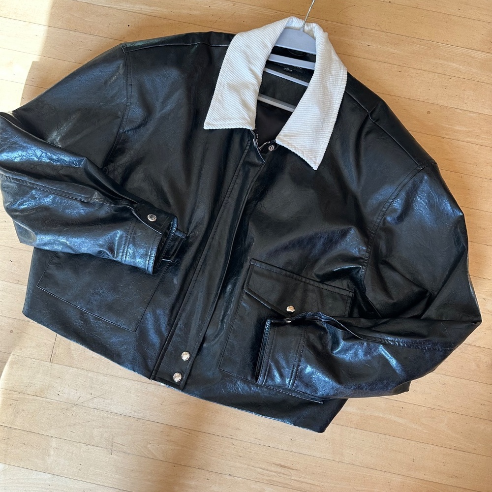 LAMARQUE  Braylin black faux leather jacket, XL  PG1479 - Picture 5 of 9